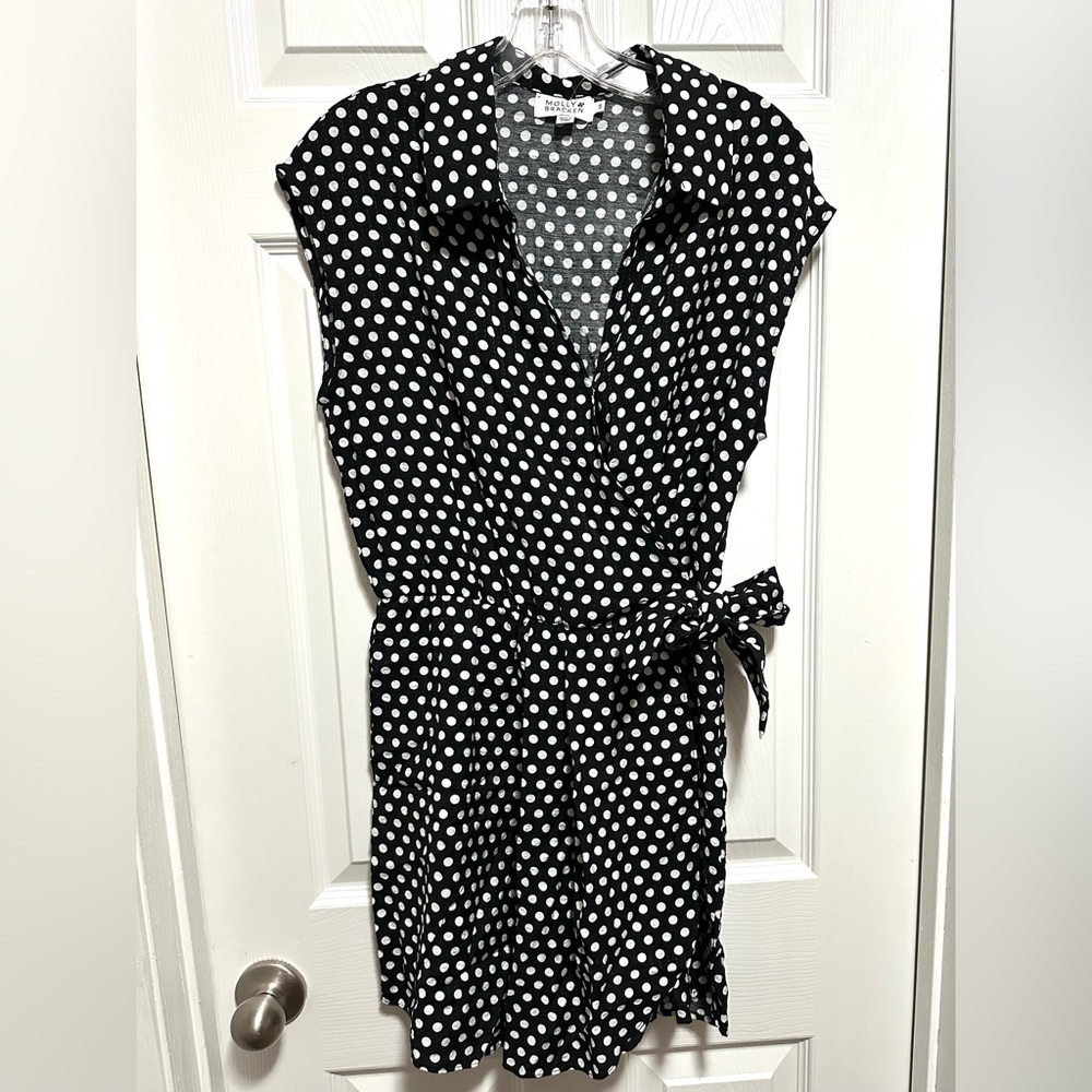Polkadot wrap romper